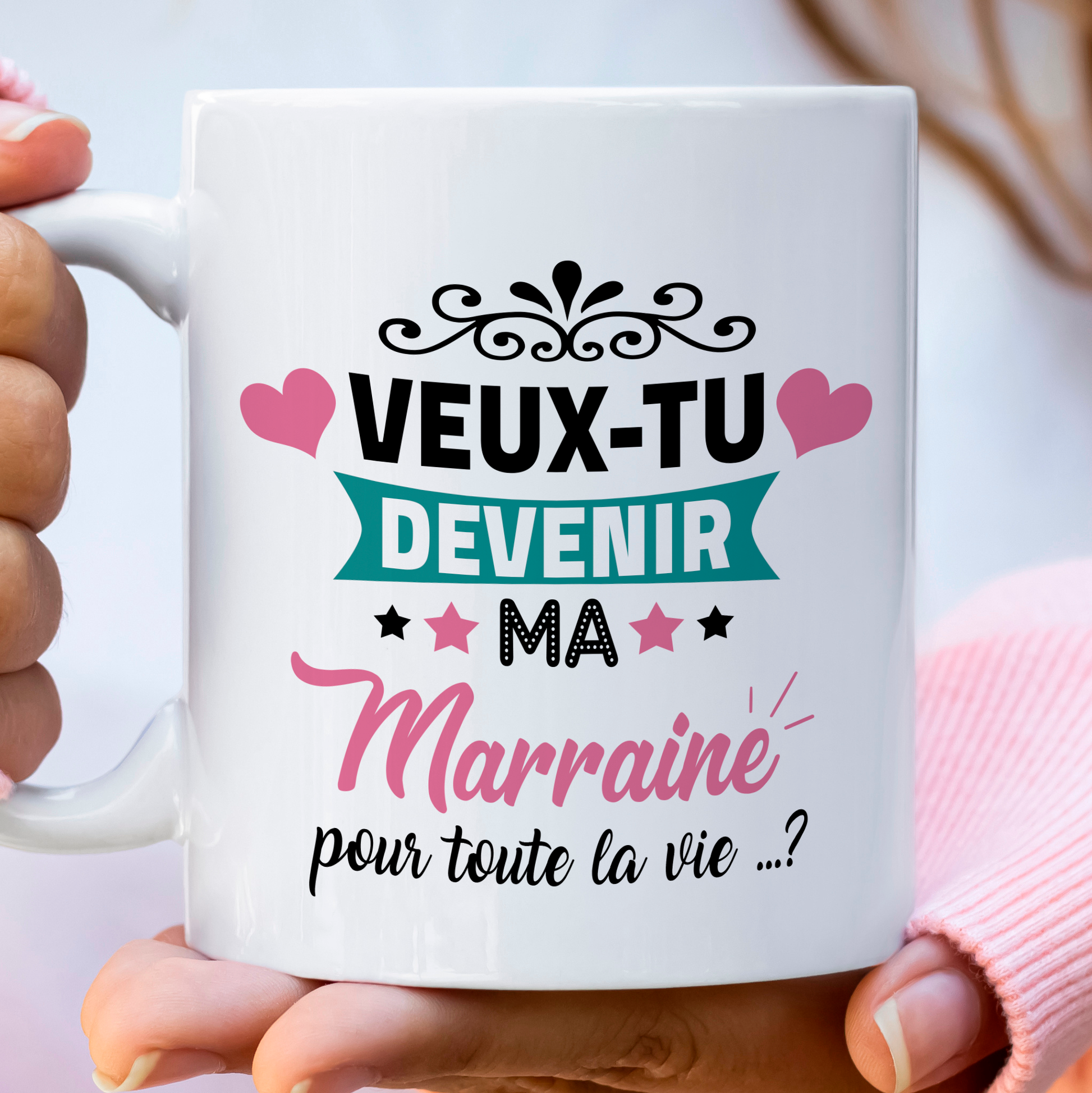 Mug annonce grossesse demande marraine