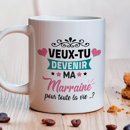 Mug veux tu devenir ma marraine ? Demande futur marraine