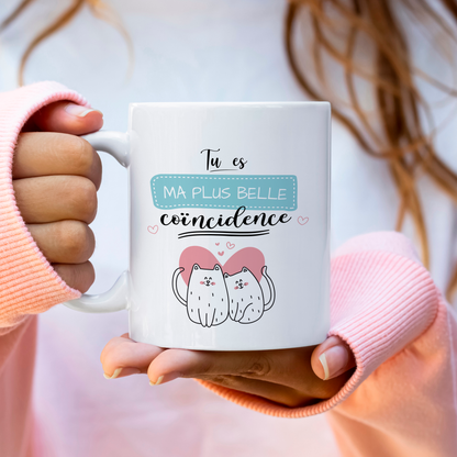 Mug Saint-Valentin personnalisé couple coïncidence
