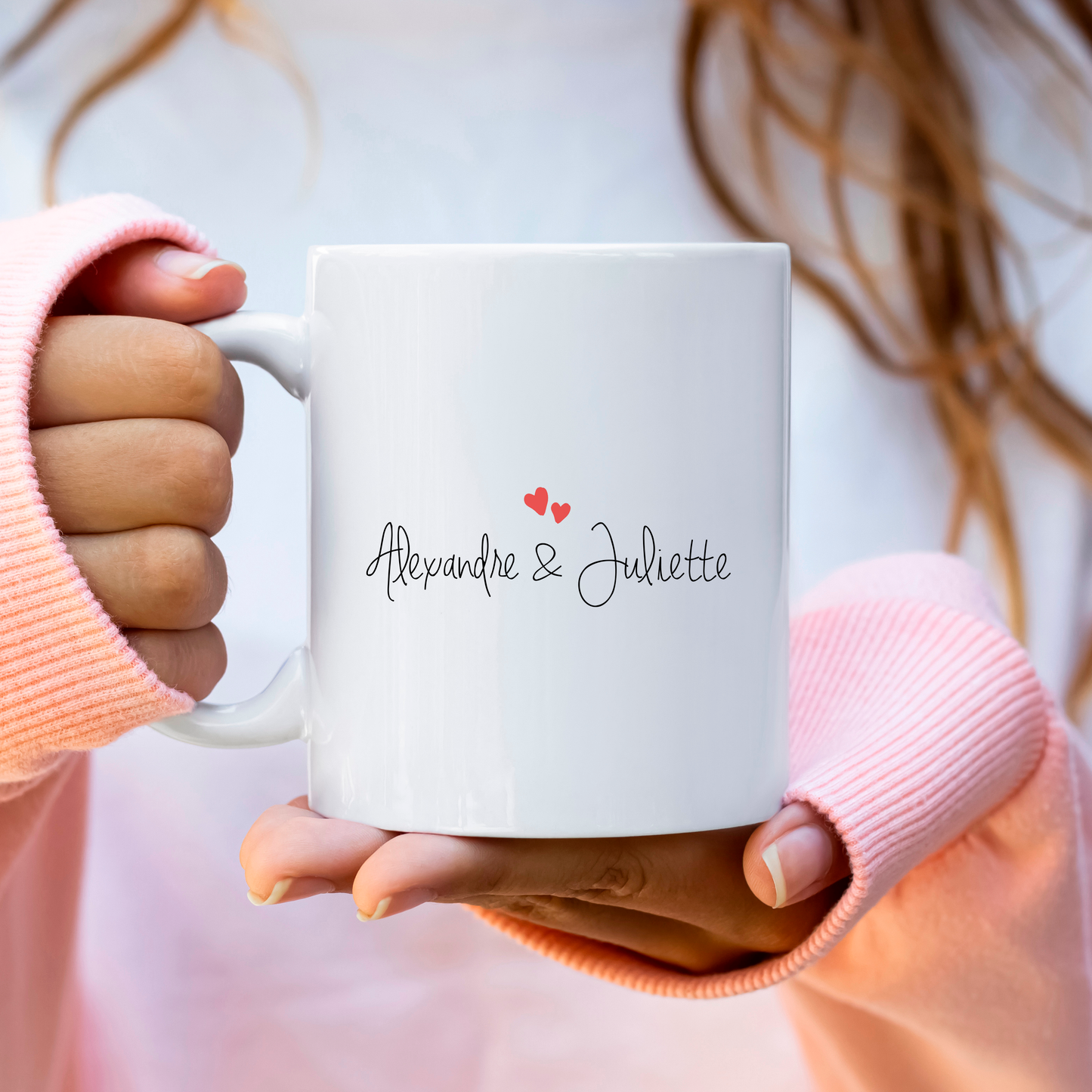 Mug Saint-Valentin personnalisé couple amoureux
