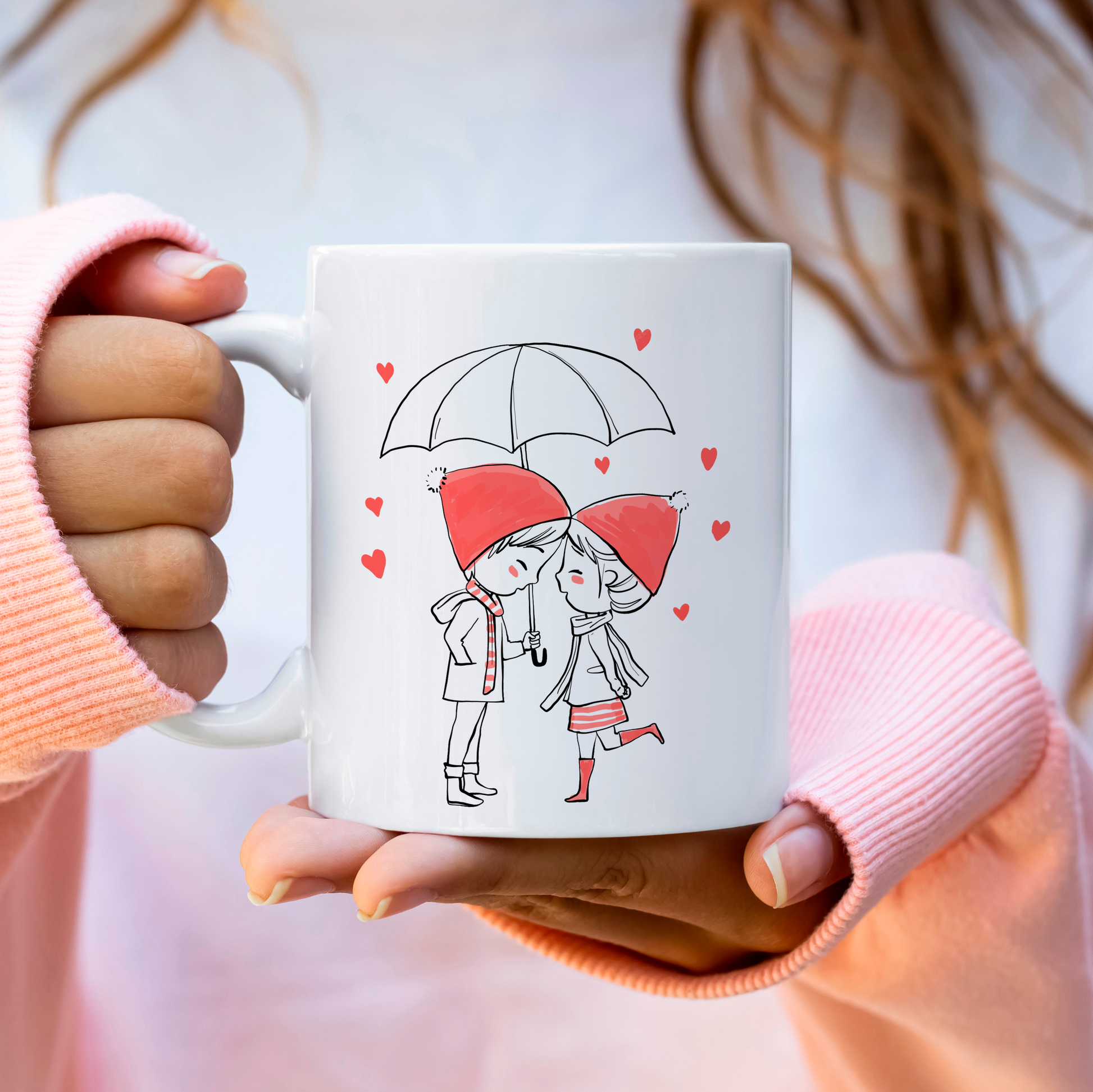 Mug Saint-Valentin personnalisé avec prénom - Idée cadeau couple