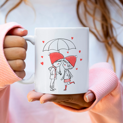 Mug Saint-Valentin personnalisé avec prénom - Idée cadeau couple