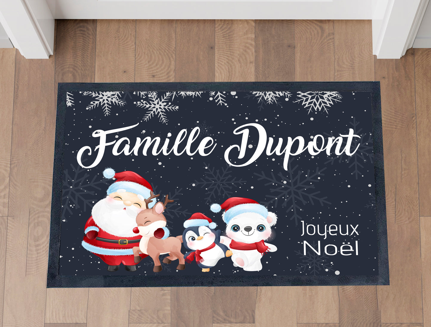 Paillasson de Noël personnalisé Famille