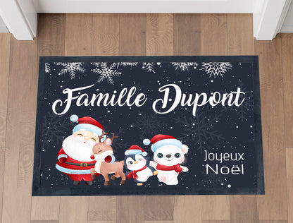 Paillasson de Noël personnalisé Famille
