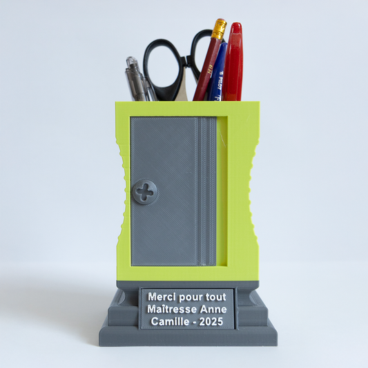 Pot à stylo personnalisé fin d’année scolaire