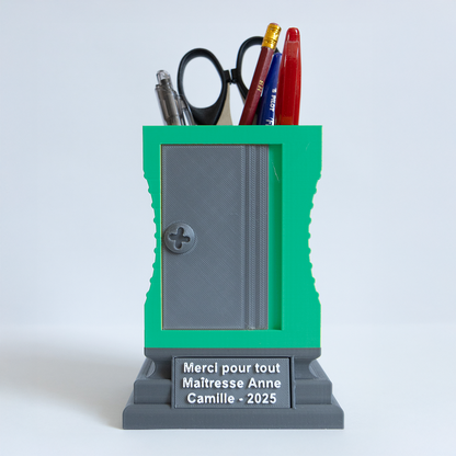 Pot à stylo personnalisé fin d’année scolaire