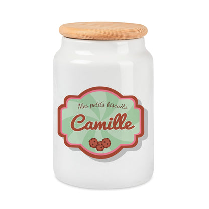 Pot à biscuits personnalisable prénom 