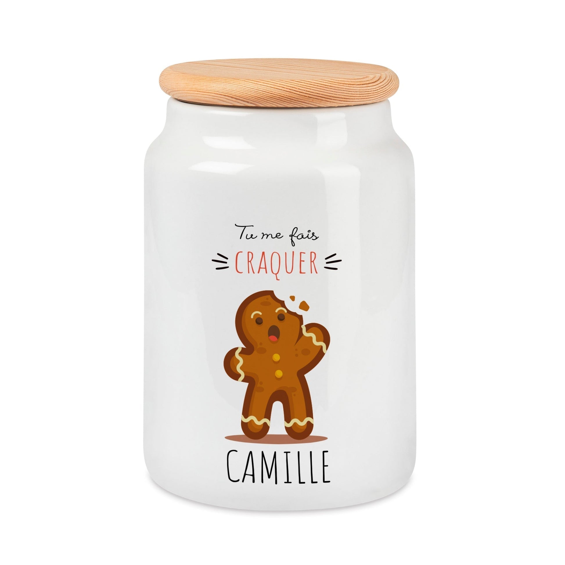 Pot à biscuits personnalisable tu me fais craquer avec prénom 