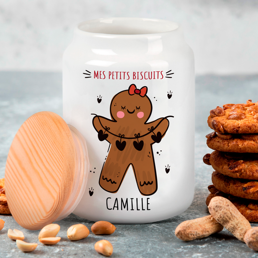 Pot à cookies personnalisé avec prénom