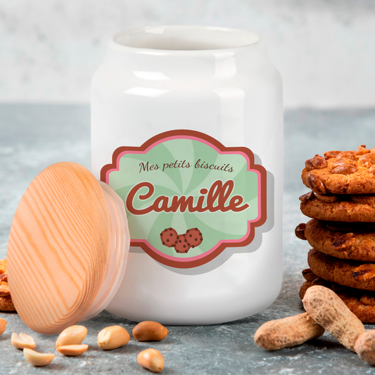 Pot à cookies personnalisé avec prénom