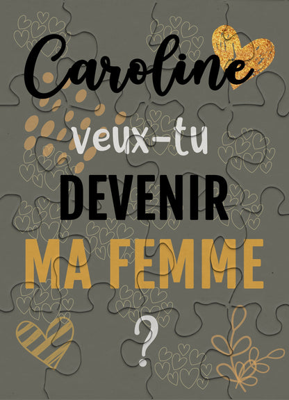 Puzzle demande en mariage or