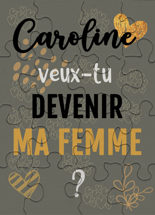 Puzzle demande en mariage or