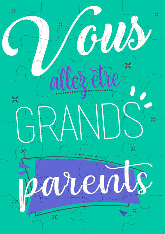 Puzzle annonce grossesse grands-parents