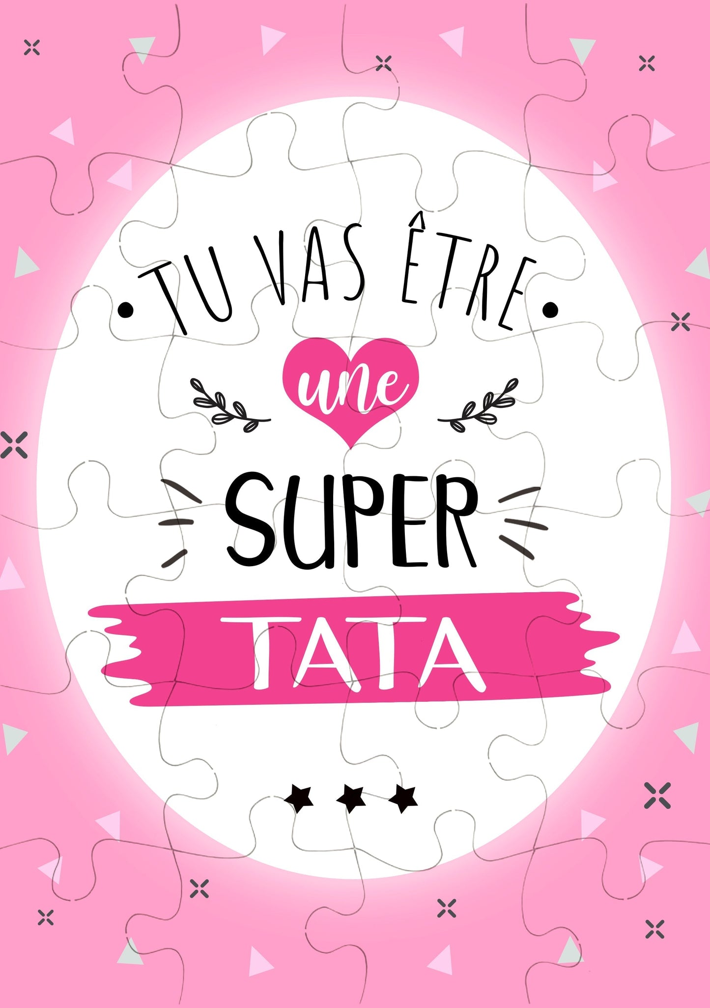 Puzzle tu vas être une super tata, idée cadeau annonce grossesse originale 