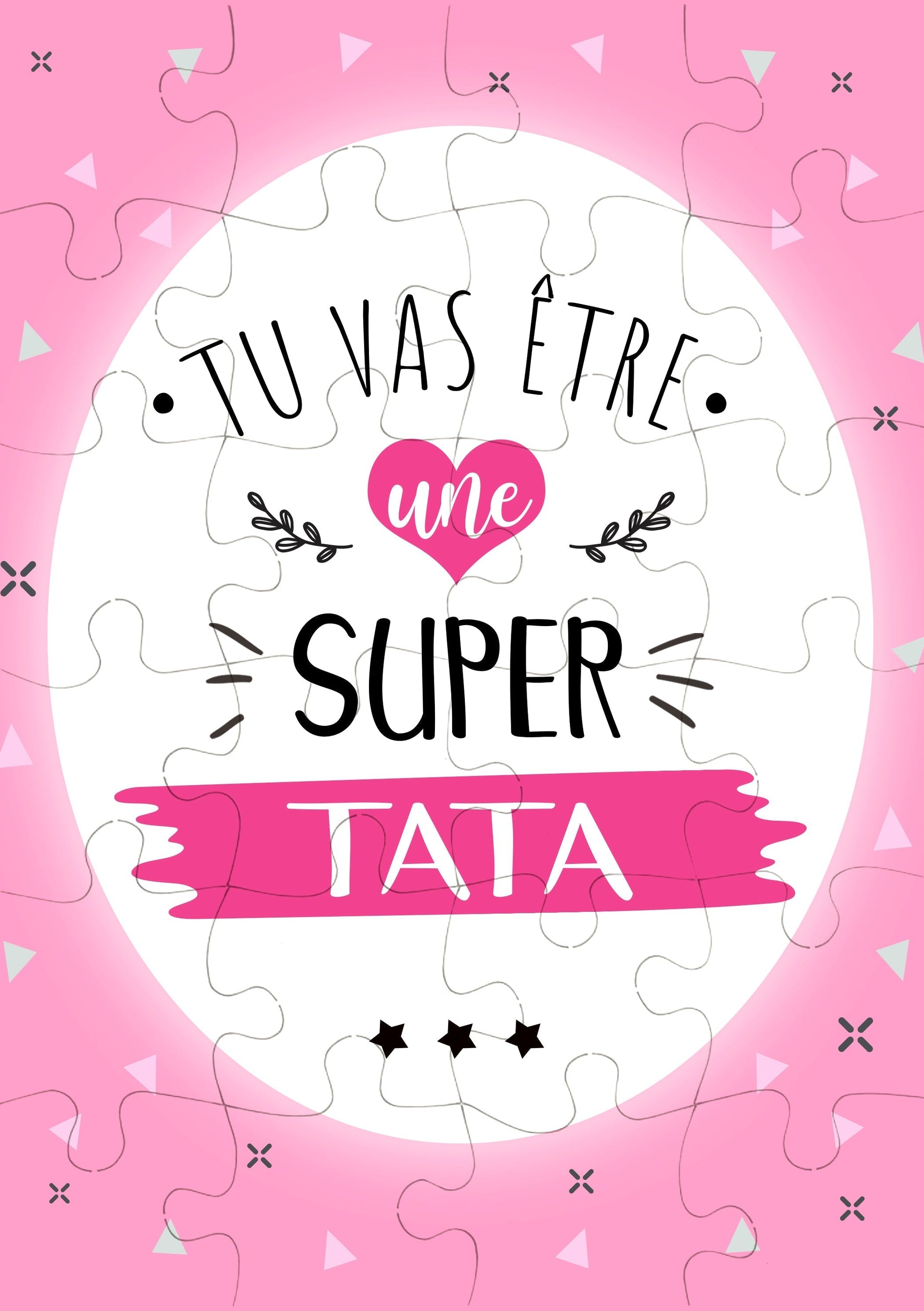 Puzzle tu vas être une super tata, idée cadeau annonce grossesse originale 