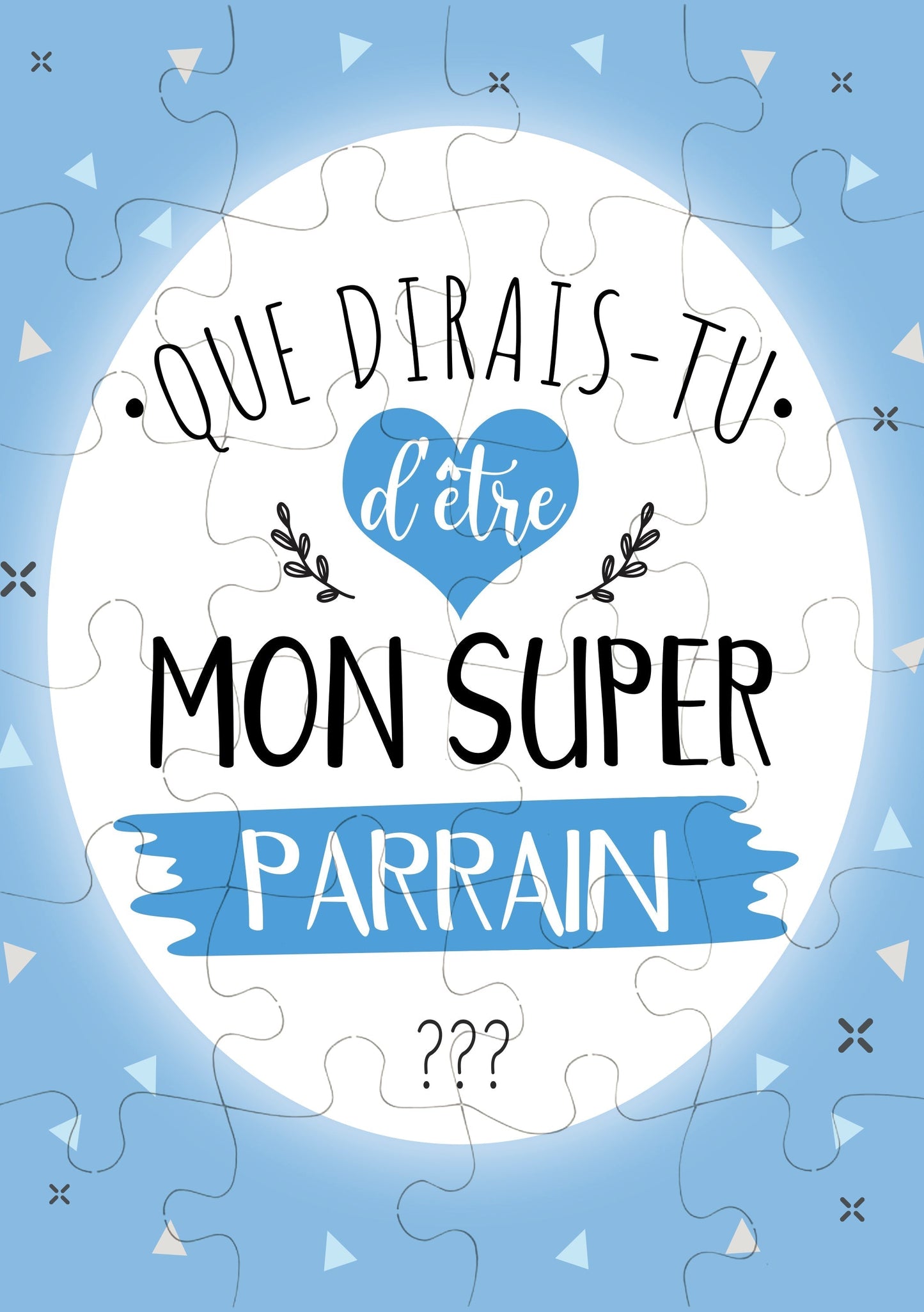 Puzzle demande veux tu être mon parrain annonce grossesse