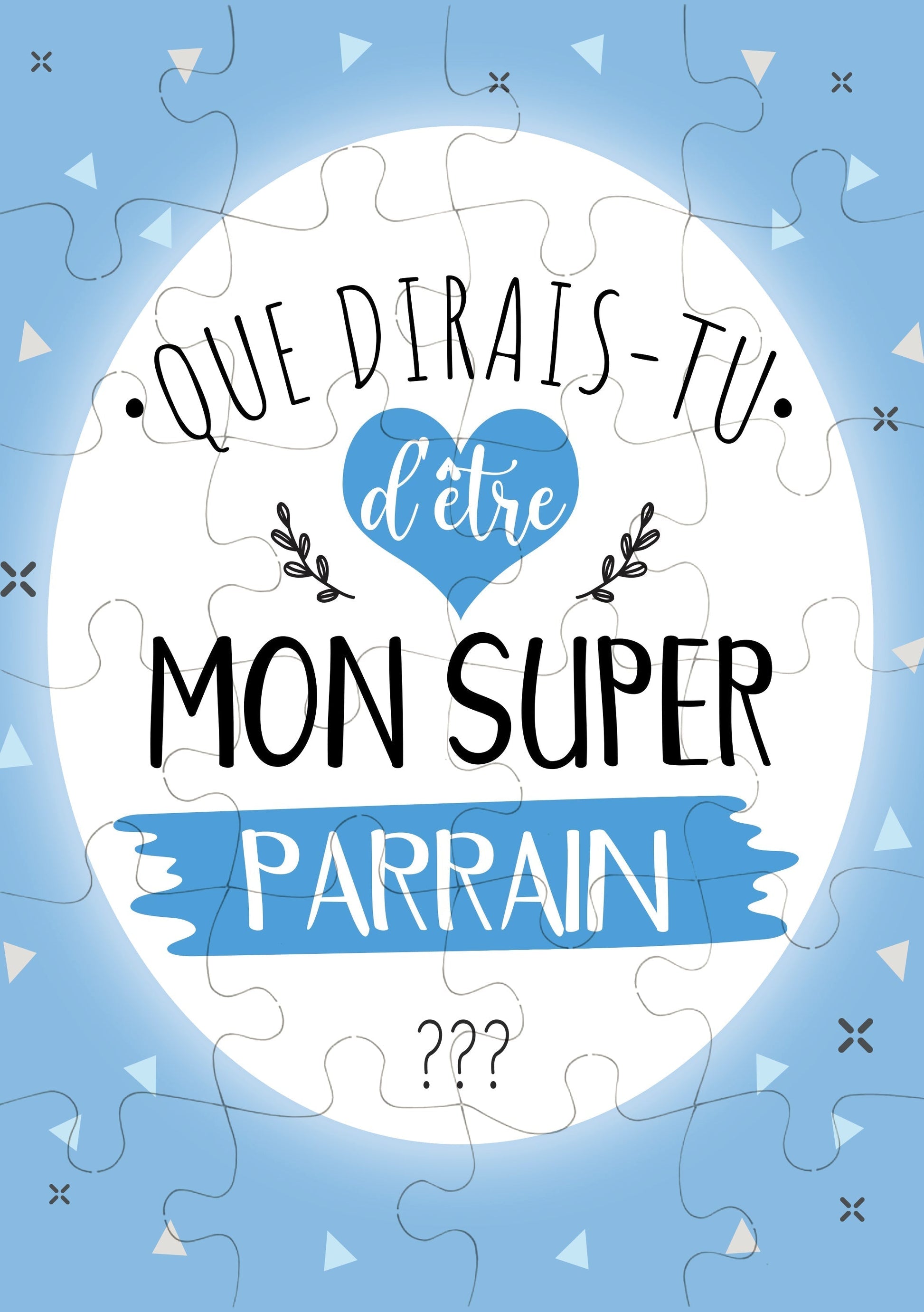 Puzzle demande veux tu être mon parrain annonce grossesse