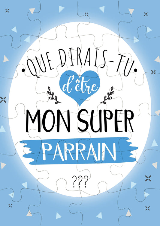 Puzzle demande veux tu être mon parrain annonce grossesse