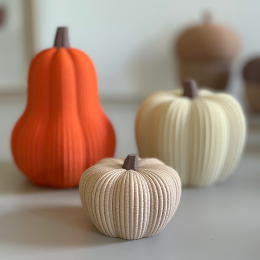 Trio de courges et citrouilles décoratives Chaleur d’Automne