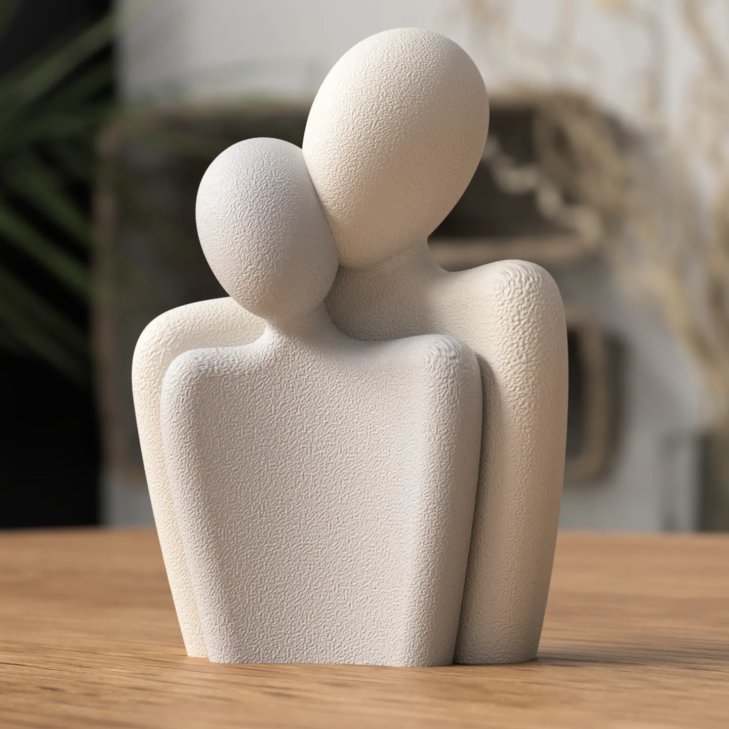 Sculpture design représentant un couple enlacé – décoration symbolique de l’amour