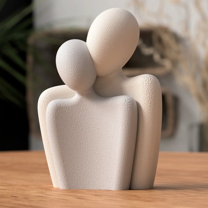 Sculpture design représentant un couple enlacé – décoration symbolique de l’amour
