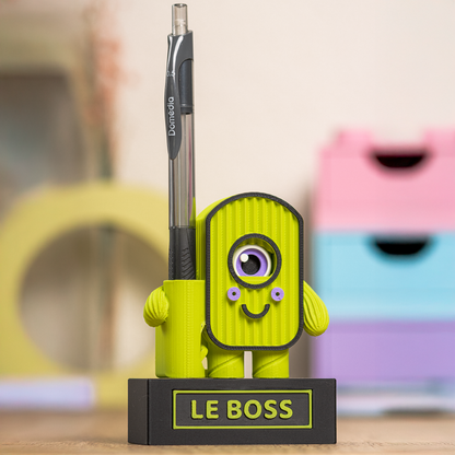 Le Stylopote – Porte-stylo monstre personnalisé avec prénom