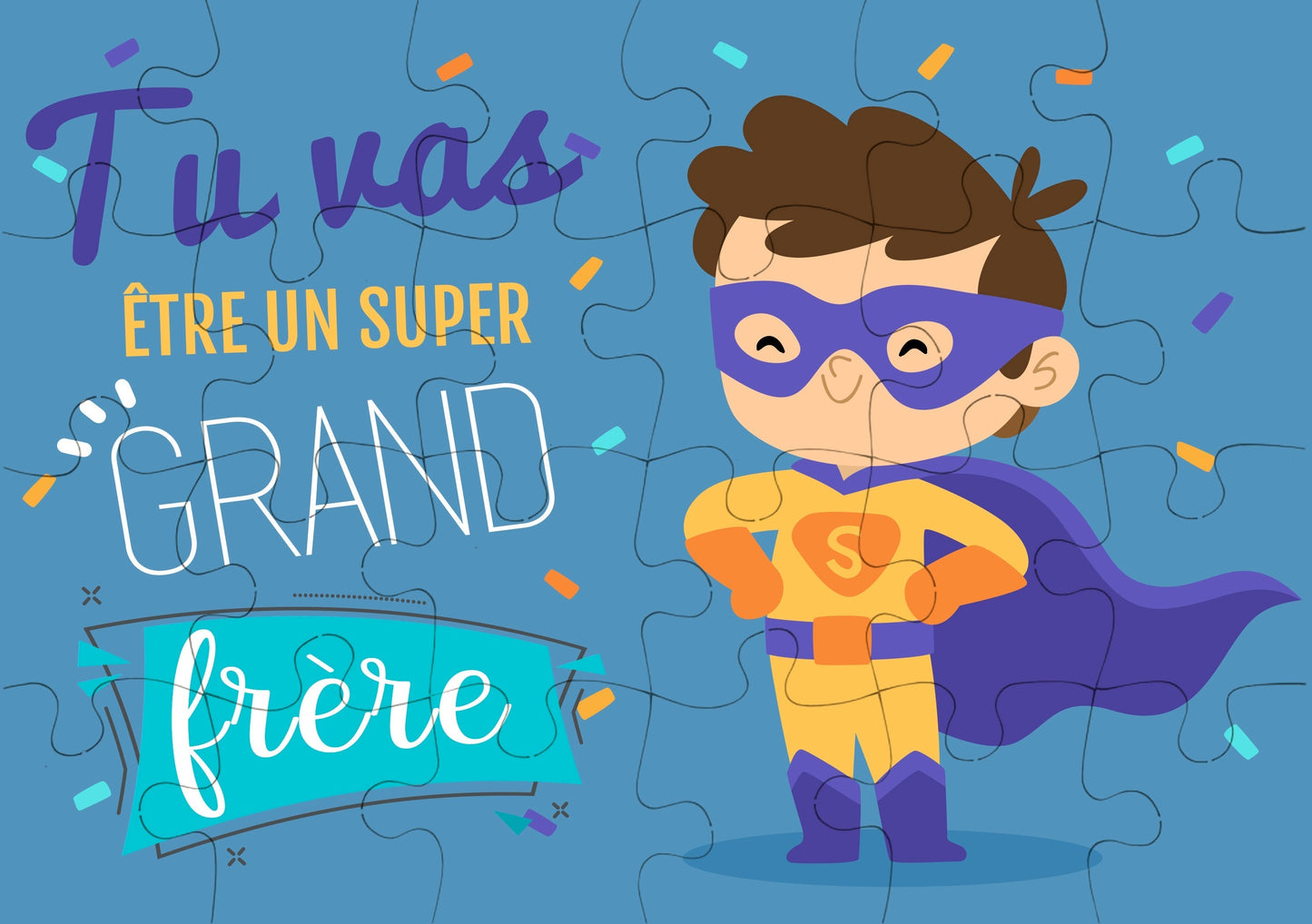 Puzzle tu vas être un super grand-frère annonce grossesse originale