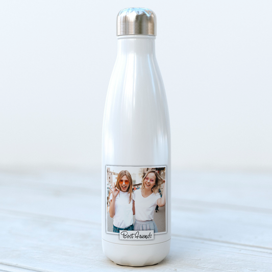 Bouteille isotherme personnalisée photo et prénom - Idée cadeau meilleurs amies