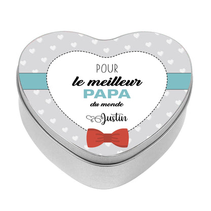 Boite personnalisée cookie meilleur papa prénom - idée cadeau