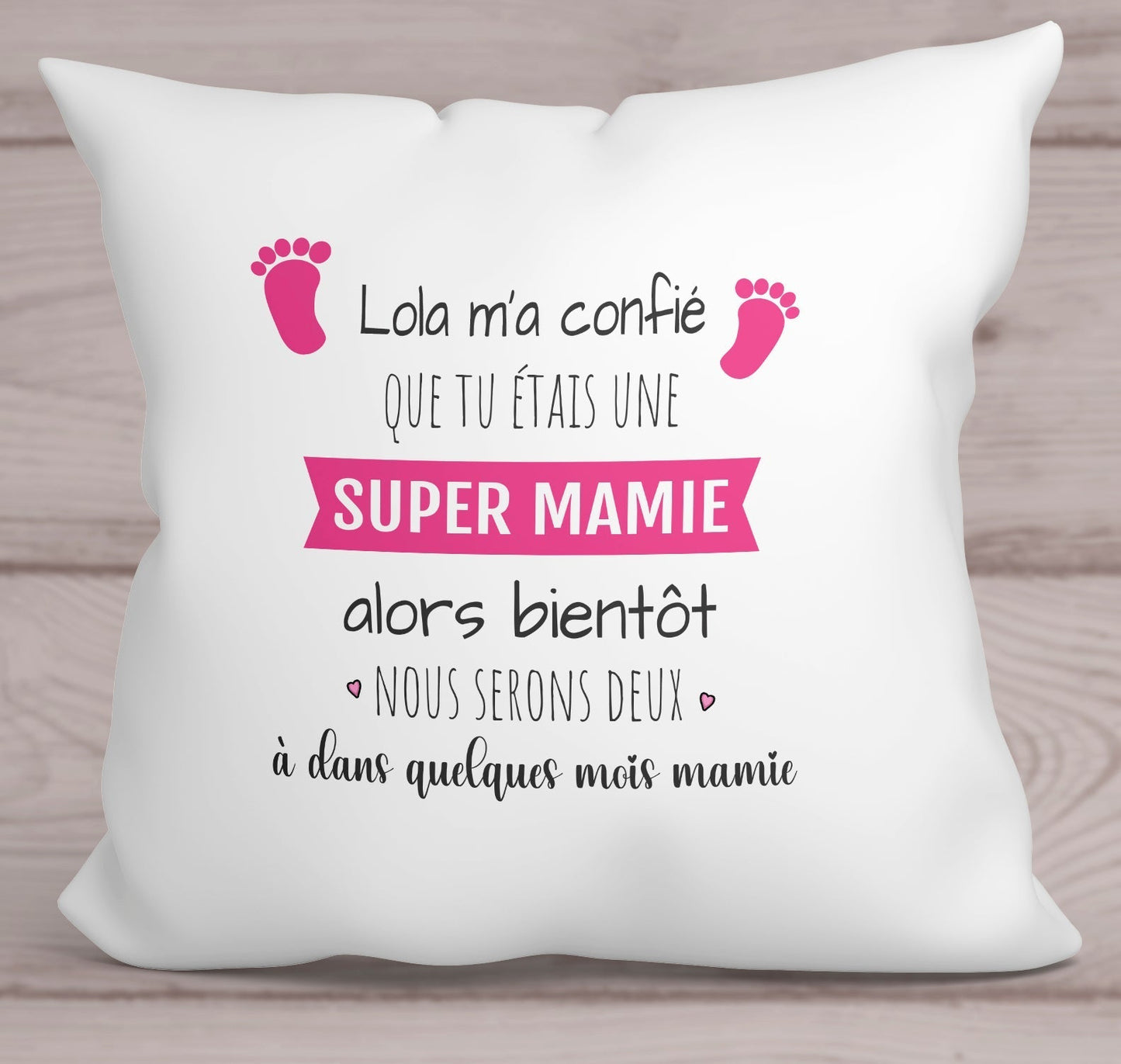 Coussin future mamie - Annonce grossesse tu vas devenir mamie ?